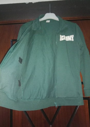 Yeşil Fermuarlı Erkek Çocuk Sweatshirt - Görsel 6