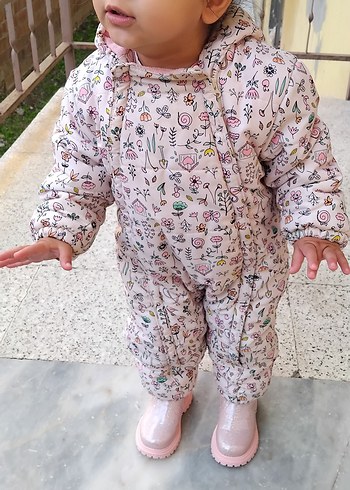 Desenli Pembe Bebek Tulumu - Görsel 3