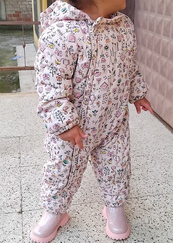 Desenli Pembe Bebek Tulumu - Görsel 2