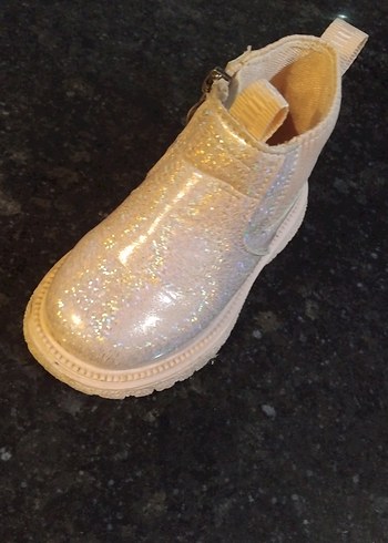 Toz pembe  Parlak Simli Kız Çocuk Botu - Görsel 2