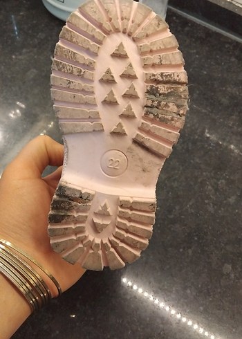 Toz pembe  Parlak Simli Kız Çocuk Botu - Görsel 5