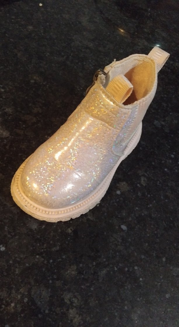 Toz pembe  Parlak Simli Kız Çocuk Botu - Görsel 2