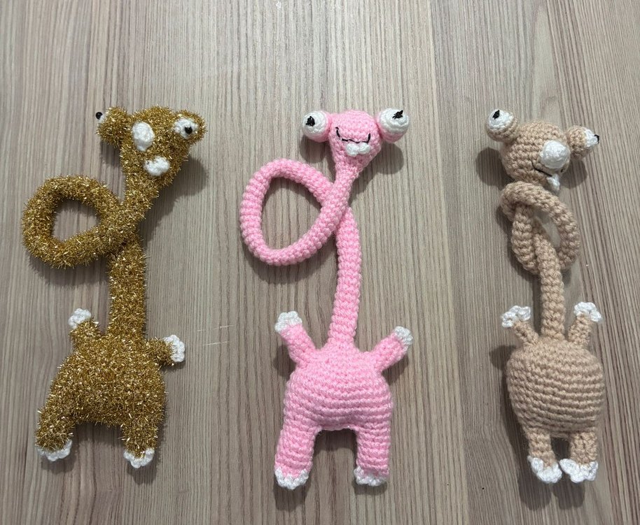 Pembe El Yapımı Peluş Oyuncak - Görsel 4