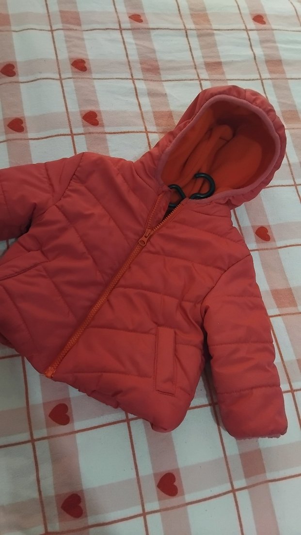 Kız Çocuk pembe Fermuarlı Mont - Görsel 2