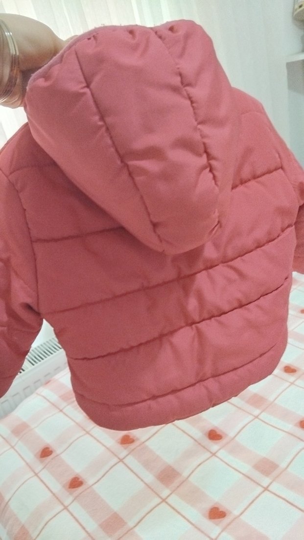 Kız Çocuk pembe Fermuarlı Mont - Görsel 3