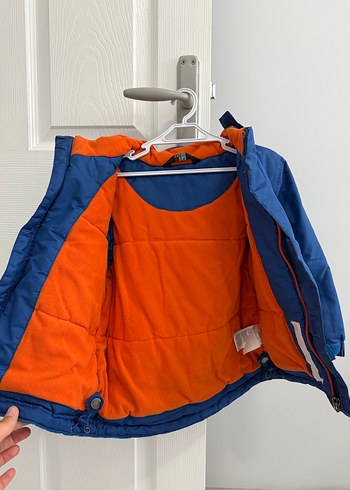 Renkli Mavi Fermuarlı Erkek Çocuk Mont - Görsel 4