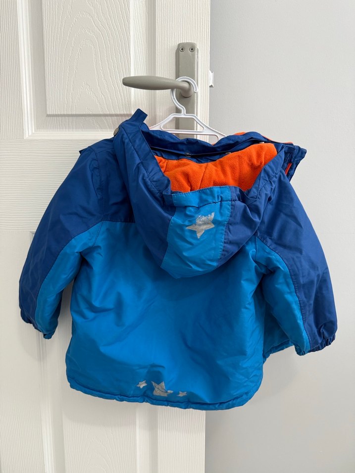 Renkli Mavi Fermuarlı Erkek Çocuk Mont - Görsel 5