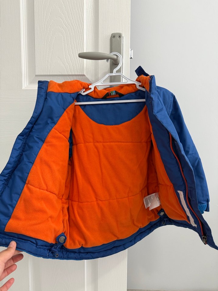 Renkli Mavi Fermuarlı Erkek Çocuk Mont - Görsel 4