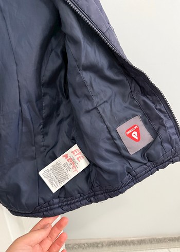 GAP Unisex Çocuk Kapüşonlu Mavi Fermuarlı Mont - Görsel 4