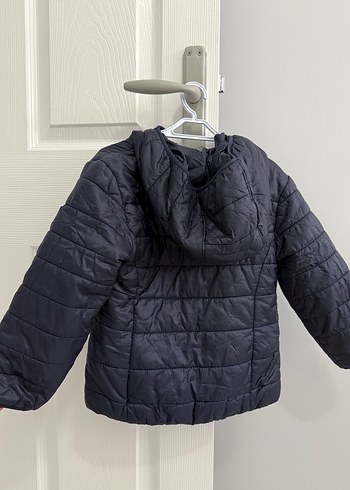 GAP Unisex Çocuk Kapüşonlu Mavi Fermuarlı Mont - Görsel 5