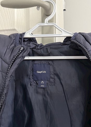 GAP Unisex Çocuk Kapüşonlu Mavi Fermuarlı Mont - Görsel 7