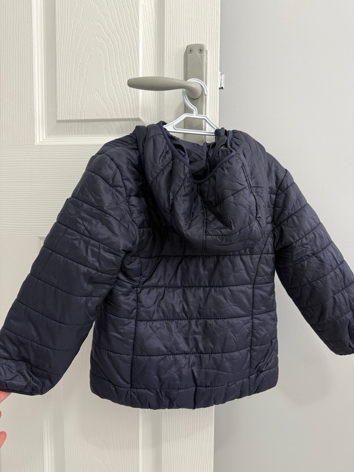 GAP Unisex Çocuk Kapüşonlu Mavi Fermuarlı Mont - Görsel 5