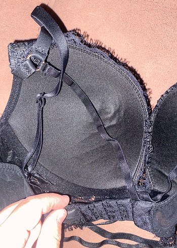 Siyah Dantel Gotik Büstiyer Sütyen 75 C - Görsel 5