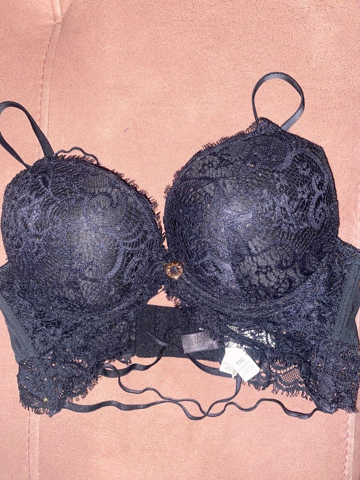 Siyah Dantel Gotik Büstiyer Sütyen 75 C - Görsel 3