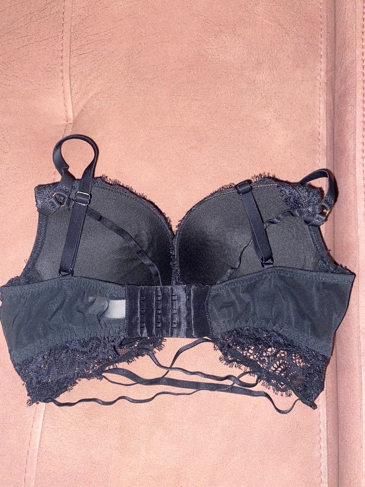 Siyah Dantel Gotik Büstiyer Sütyen 75 C - Görsel 4