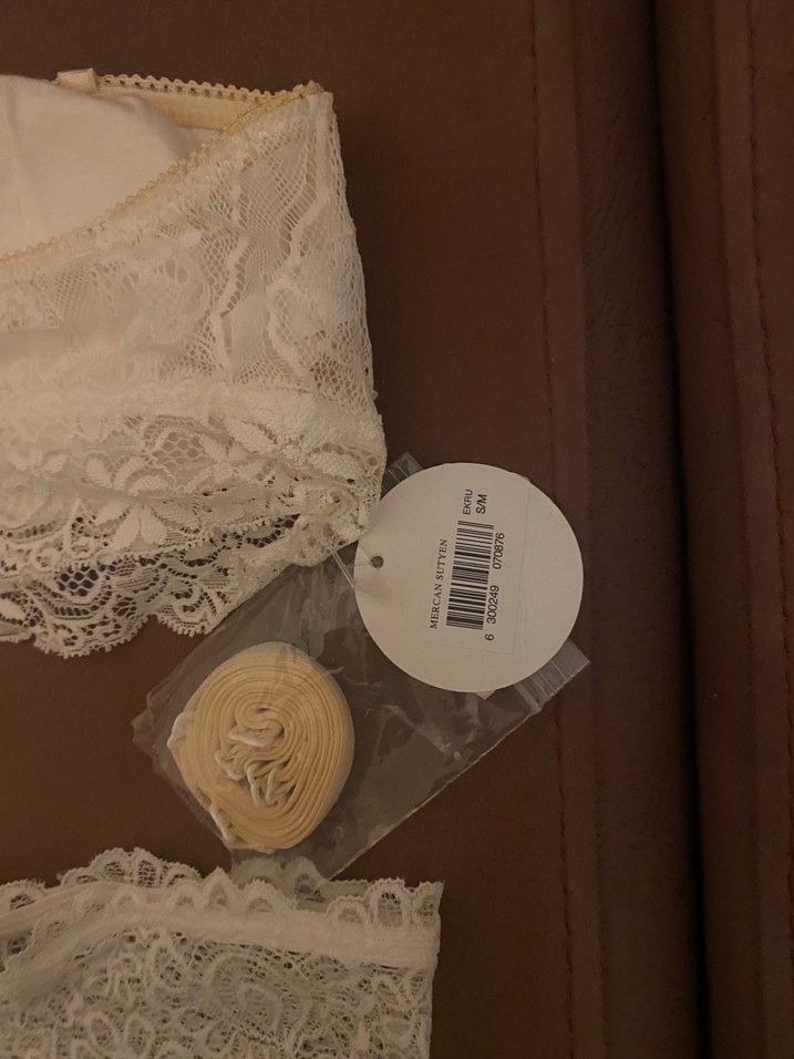 Penti Nakışlı Vintage Bohem Sütyen ve Külot - Görsel 3