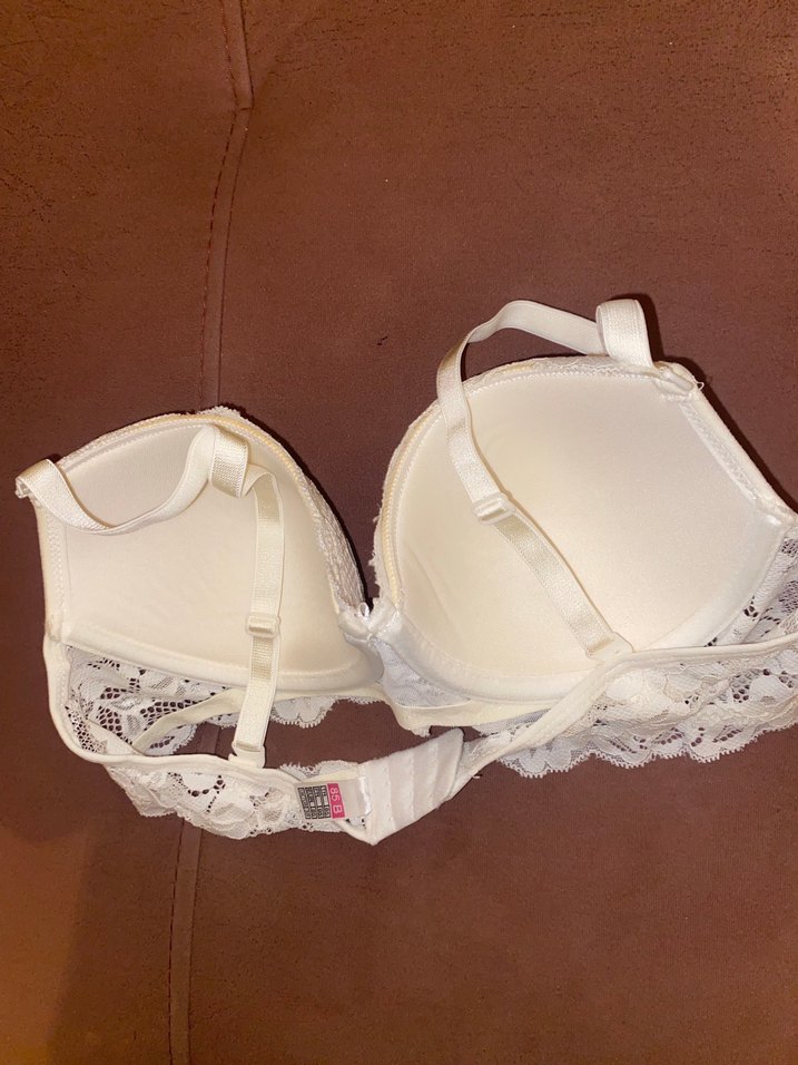 Dantel Beyaz Vintage Sütyen 85 beden desteksiz - Görsel 2