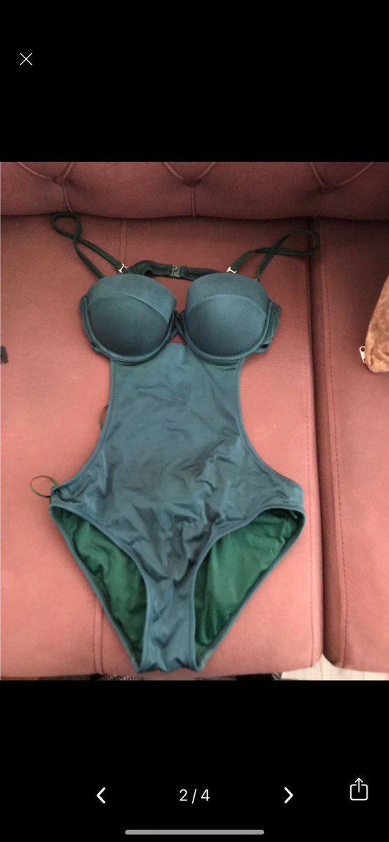 İnce Askılı Yeşil Kadın Mayokinş - Görsel 2