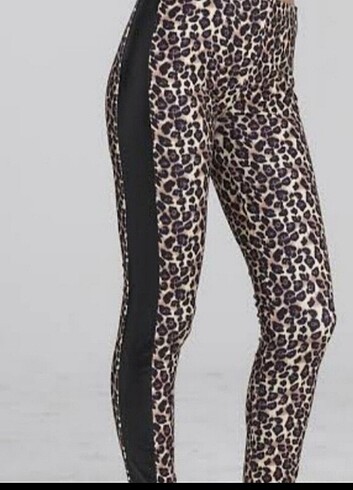 Leopar desenli tayt 