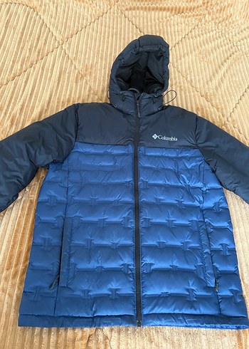 Columbia Kapüşonlu Mavi Erkek Mont