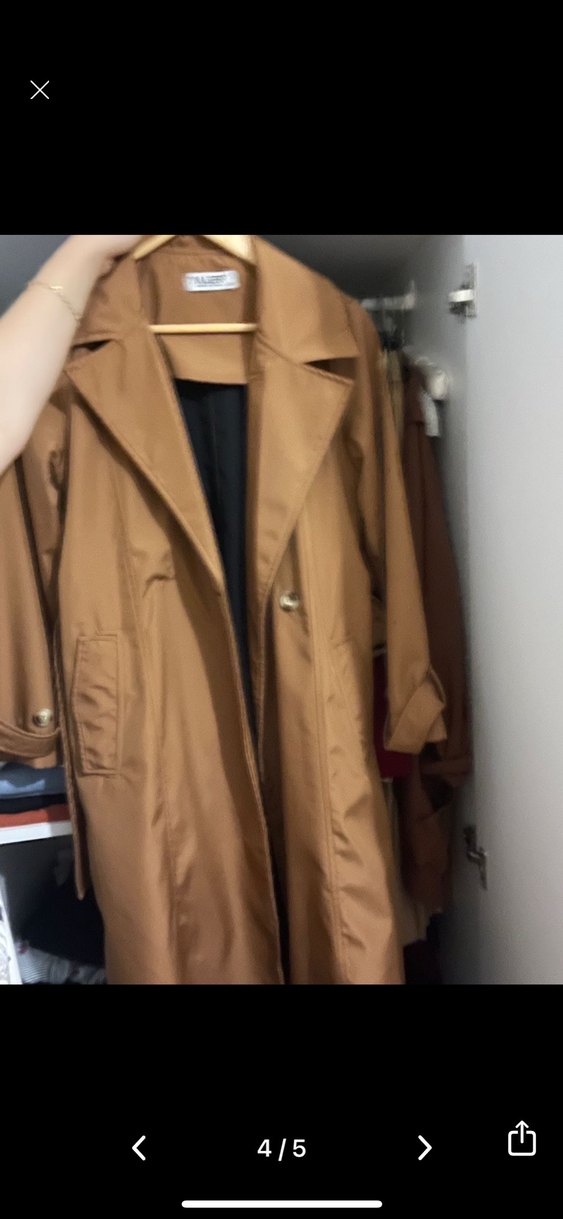 Kemerli Bej Midi Trençkot - Görsel 3