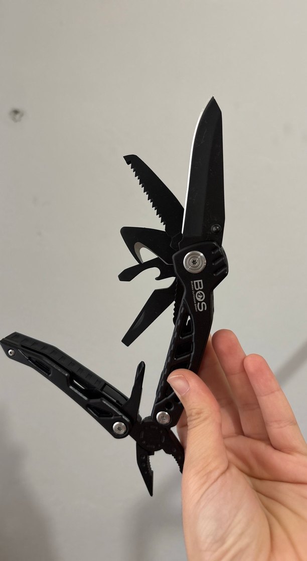 Siyah Çok Fonksiyonlu Katlanabilir Bıçak - Görsel 3