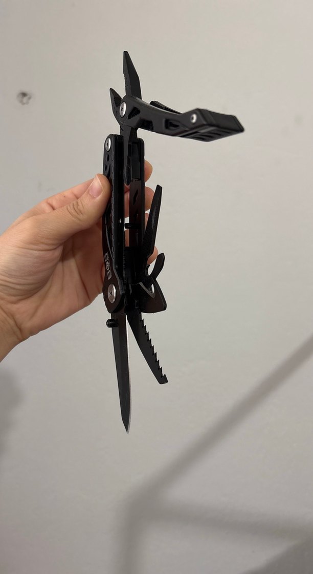 Siyah Çok Fonksiyonlu Katlanabilir Bıçak - Görsel 5