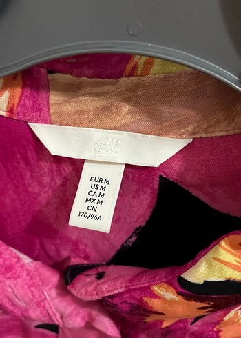 Düğmeli Pembe Batik Desenli Kadın Gömlek - Görsel 2