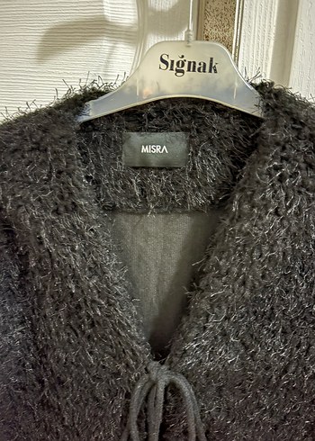 Siyah Kürklü Midi Kadın hırka - Görsel 3