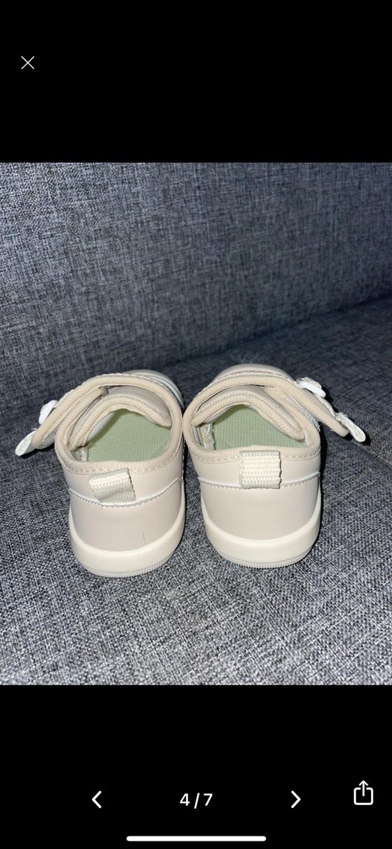 Beyaz Erkek Bebek İlk Adım Ayakkabısı Velcro - Görsel 4