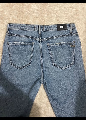 Gri Mavi Midi Boy Kadın Denim Pantolon - Görsel 2