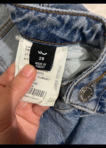 Gri Mavi Midi Boy Kadın Denim Pantolon - Görsel 4