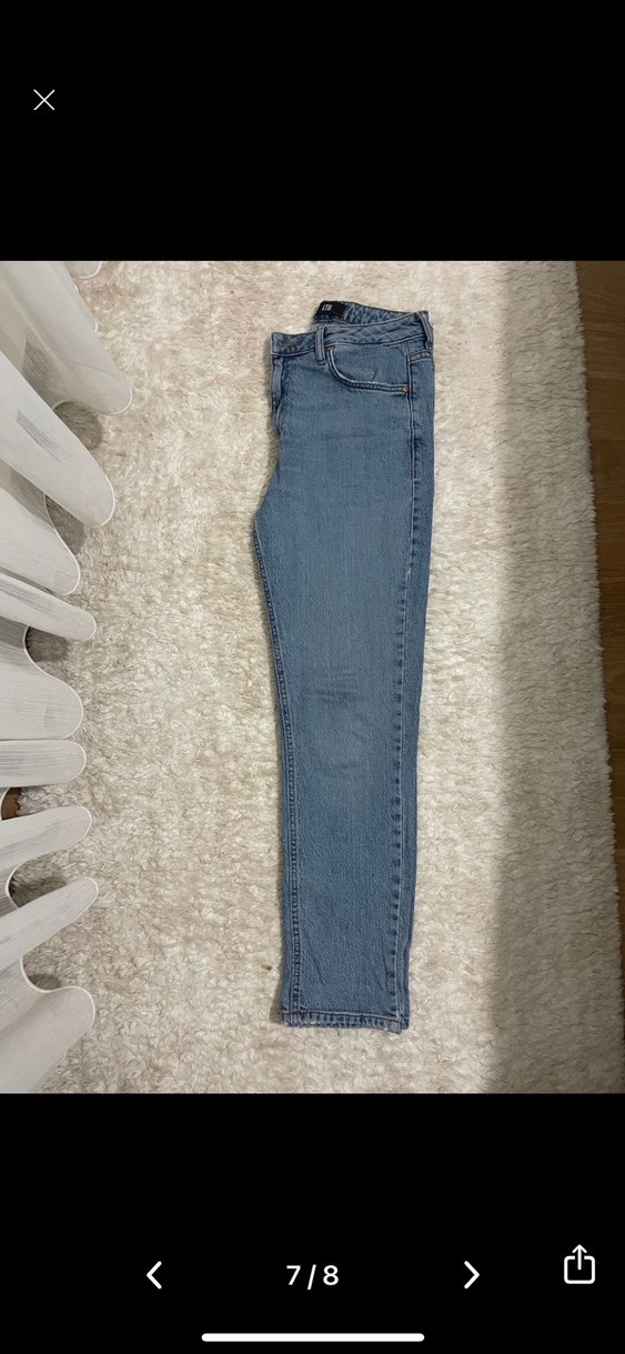 Gri Mavi Midi Boy Kadın Denim Pantolon - Görsel 5