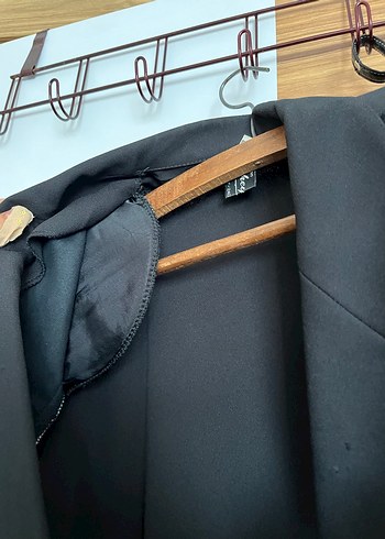 m Beden Siyah Düğmeli Kadın Blazer Ceket
