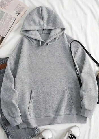 l Beden Slogan Baskılı Kapüşonlu Sweatshirt