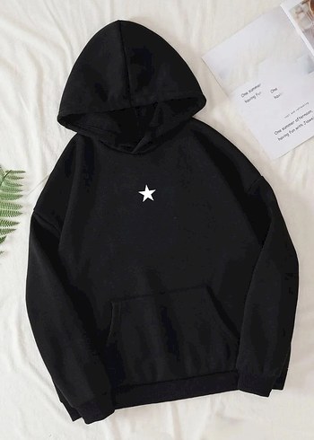Diğer Yıldız Baskılı Kapüşonlu Sweatshirt