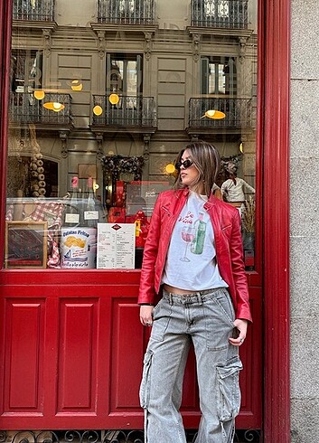 Vino Baskılı Oversize T-shirt 
