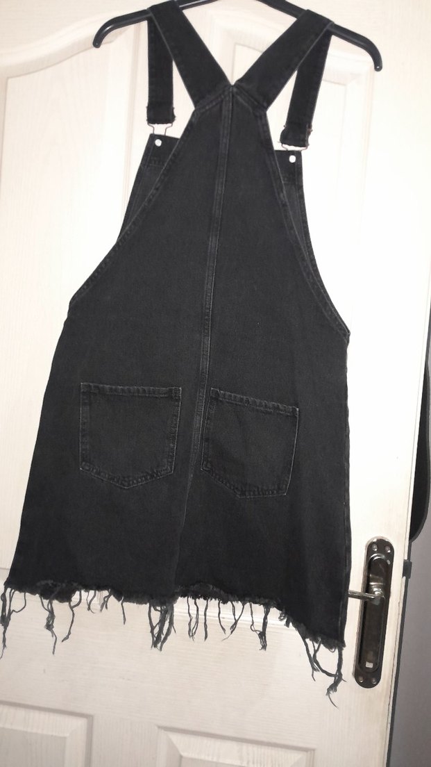 Siyah Kot Midi Askılı Slopet - Görsel 2