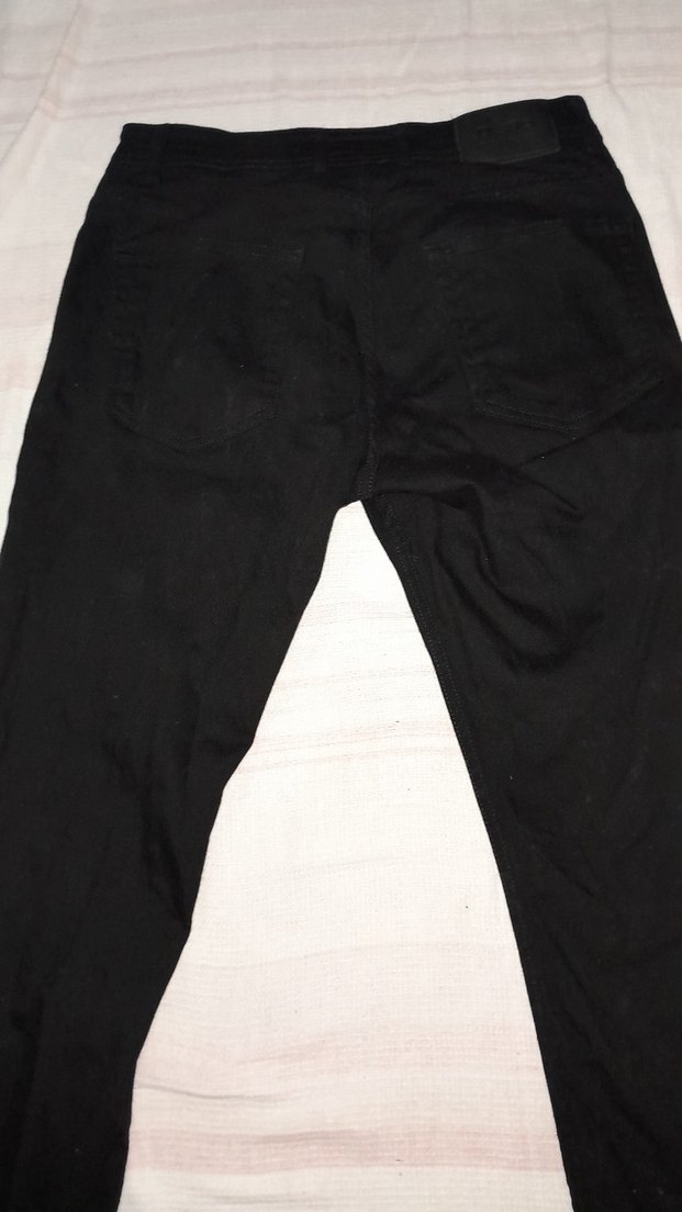 Siyah Erkek Kot Pantolon - Görsel 5