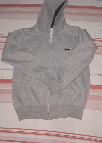 Gri Fermuarlı Erkek Çocuk Kapüşonlu Sweatshirt - Görsel 2