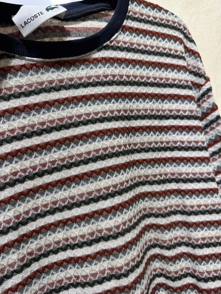 Erkek Kahverengi Gri Örme Kısa Kollu Tişört - Görsel 5