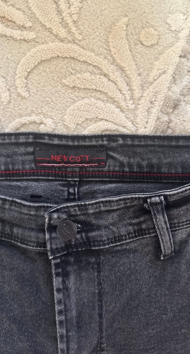 Gri Batik Desenli Kadın Denim Pantolon - Görsel 3