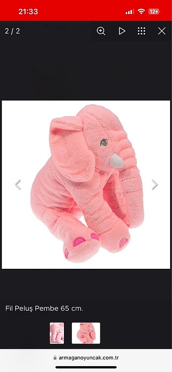  Beden Peluş pembe fil