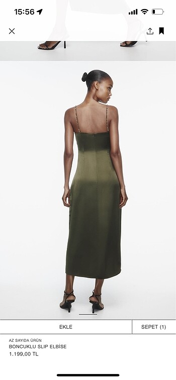 Zara Zara Saten Elbise