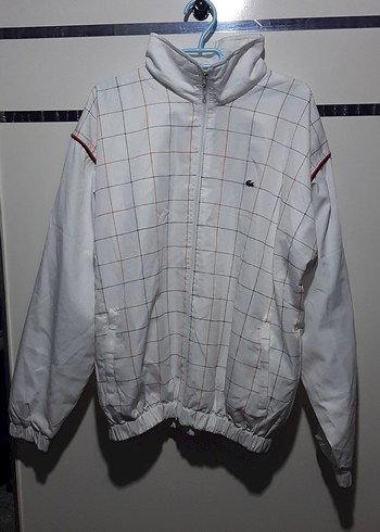 Lacoste Beyaz Ekose Hafif Ceket