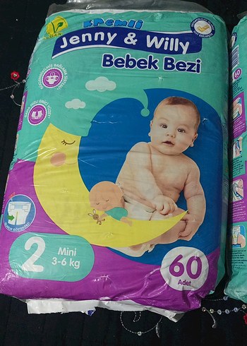 Jenny & Willy Mini Bebek Bezi 3-6 kg 60'lı - Görsel 2