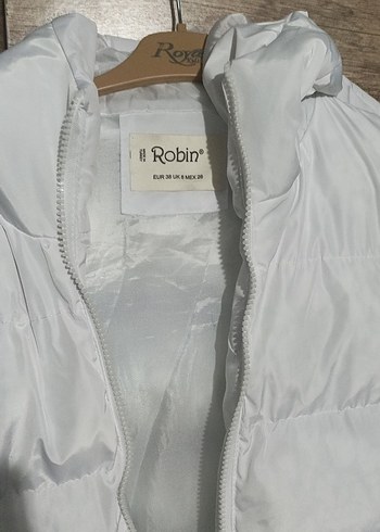 Beyaz Yüksek Yakalı Kadın Şişme Yelek - Görsel 2