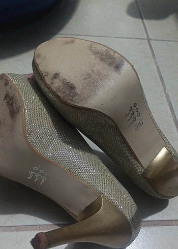 Simli Gri Yılan Desenli Yüksek Topuklu Kadın Ayakkabı - Görsel 3