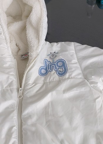 Kapüşonlu Beyaz Bebek Tulumu Kürklü - Görsel 4