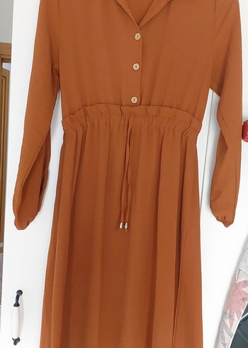 Bej Uzun Kollu Bohem ayrobın Elbise - Görsel 6